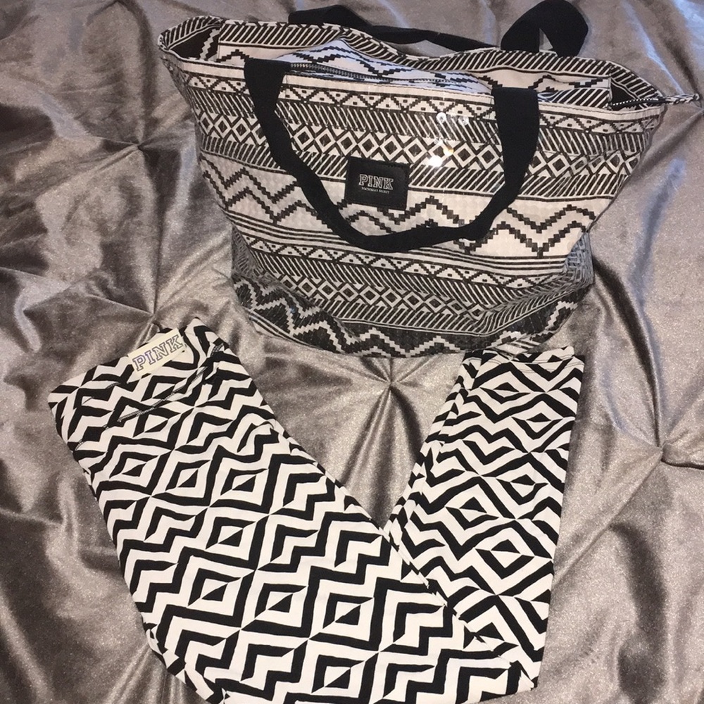 PINK tote and leggings New lowered price!!!